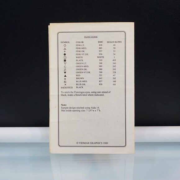 Flamingos Counted Cross Stitch Booklet Craft Fabric Insturctions Pre- Started - Picture 4 of 5